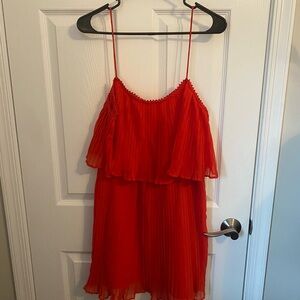 Red Chiffon Zara Dress